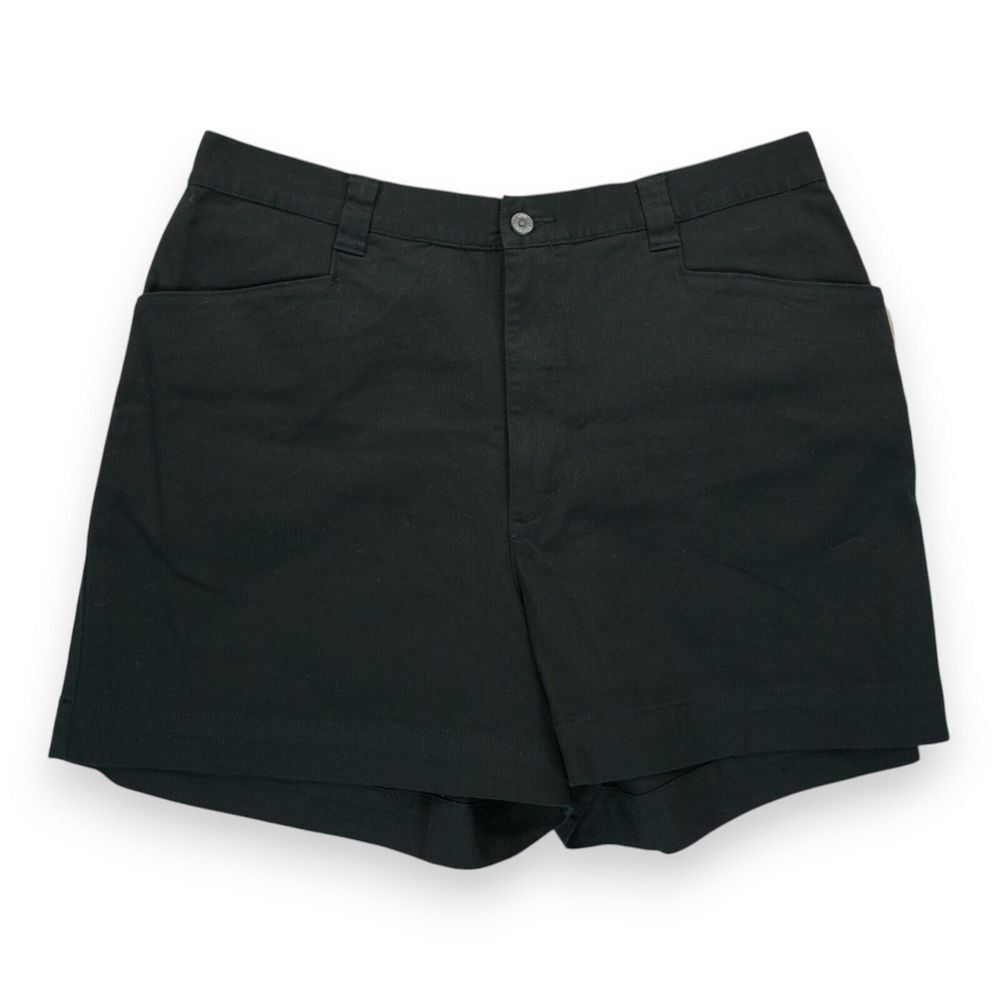 NWT Lee Women's Shorts Plain Front Stretch Size 16M‎ Black